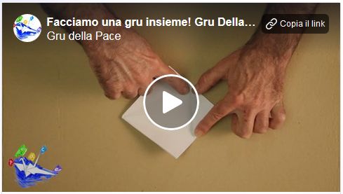 Istruzioni per come piegare un origami di una Gru della Pace.

